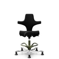 HÅG Capisco 8106 - Cura Loop (Gabriel) - Recycled Polyester - CLP60999 Black - Moss Grey - 265 mm (seat height 53-79cm) - Glides thumbnail