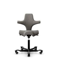 HÅG Capisco 8106 - Cura Loop (Gabriel) - Recycled Polyester - CLP61168 Beige-grey - Black - 150mm (seat height 40–55cm) - Hard castors for soft floors thumbnail