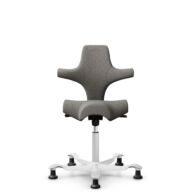 HÅG Capisco 8106 - Cura Loop (Gabriel) - Polyester recyclé - CLP61168 Beige-grey - Blanc - 150 mm (hauteur d’assise 40–55 cm) - Patins thumbnail