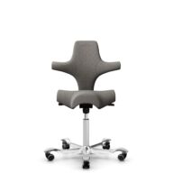 HÅG Capisco 8106 - Cura Loop (Gabriel) - Gerecycled Polyester - CLP61168 Beige-grey - Framekleur - Wit - Gasveer - 265 mm (Zithoogte 53-79cm) - Vloercontact - Zachte wielen t.b.v. harde vloeren - Voetenring - Nee, geen voetenring - Voetster - Ja, voets... thumbnail