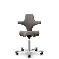 HÅG Capisco 8106 - Cura Loop (Gabriel) - Recycled Polyester - CLP61168 Beige-grey - Silver - 150mm (seat height 40–55cm) - Soft castors for hard floors thumbnail