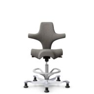 HÅG Capisco 8106 - Cura Loop (Gabriel) - Polyester recyclé - CLP61168 Beige-grey - Argent - 200 mm (hauteur d’assise 46–64 cm) - Patins thumbnail