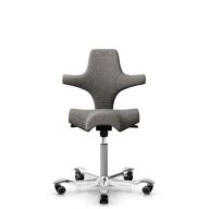 HÅG Capisco 8106 - Cura Loop (Gabriel) - Poliéster reciclados - CLP61168 Beige-grey - Silver - 265 mm (seat height 53-79cm) - Soft castors for hard floors thumbnail