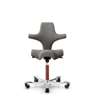 HÅG Capisco 8106 - Cura Loop (Gabriel) - Polyester recyclé - CLP61168 Beige-grey - Blush Rose - 150 mm (hauteur d’assise 40–55 cm) - Roues souples pour sols durs thumbnail