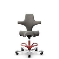 HÅG Capisco 8106 - Cura Loop (Gabriel) - Recycled Polyester - CLP61168 Beige-grey - Blush Rose - 200 mm (seat height 46-64cm) - Hard castors for soft floors thumbnail