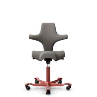 HÅG Capisco 8106 - Cura Loop (Gabriel) - Polyester recyclé - CLP61168 Beige-grey - Blush Rose - 265 mm (hauteur d’assise 53–79 cm) - Roues dures pour sols souples thumbnail