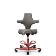 HÅG Capisco 8106 - Cura Loop (Gabriel) - Polyester recyclé - CLP61168 Beige-grey - Blush Rose - 265 mm (hauteur d’assise 53–79 cm) - Roues souples pour sols durs thumbnail