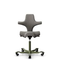 HÅG Capisco 8106 - Cura Loop (Gabriel) - Recycled Polyester - CLP61168 Beige-grey - Moss Grey - 200 mm (seat height 46-64cm) - Hard castors for soft floors thumbnail