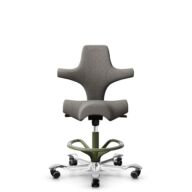 HÅG Capisco 8106 - Cura Loop (Gabriel) - Gerecycled Polyester - CLP61168 Beige-grey - Moss Grey - 200 mm (Zithoogte 46-64mm) - Harde wielen t.b.v. zachte vloeren thumbnail