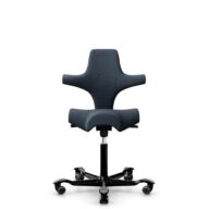 HÅG Capisco 8106 - Cura Loop (Gabriel) - Recycled Polyester - CLP66165 Blue - Black - 150mm (seat height 40–55cm) - Hard castors for soft floors thumbnail