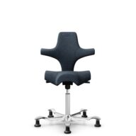 HÅG Capisco 8106 - Cura Loop (Gabriel) - Polyester recyclé - CLP66165 Blue - Blanc - 200 mm (hauteur d’assise 46–64 cm) - Patins thumbnail