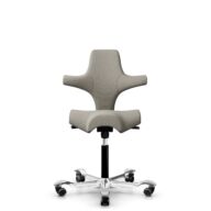 HÅG Capisco 8106 - Mainline Flax (Camira) - Lana / Lino - MLF002 Beige-Grey - Black - 265 mm (seat height 53-79cm) - Soft castors for hard floors thumbnail