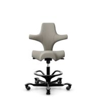 HÅG Capisco 8106 - Mainline Flax (Camira) - Lana / Lino - MLF002 Beige-Grey - Black - 265 mm (seat height 53-79cm) - Soft castors for hard floors thumbnail