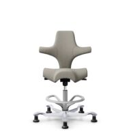 HÅG Capisco 8106 - Mainline Flax (Camira) - Wool / Flax - MLF002 Beige-Grey - Silver - 265 mm (seat height 53-79cm) - Glides thumbnail