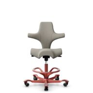 HÅG Capisco 8106 - Mainline Flax (Camira) - Wool / Flax - MLF002 Beige-Grey - Blush Rose - 200 mm (seat height 46-64cm) - Hard castors for soft floors thumbnail