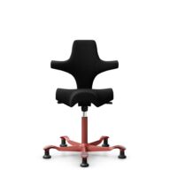 HÅG Capisco 8106 - Cura Loop (Gabriel) - Recyceltes Polyester - CLP60999 Black - Blush Rose - 150mm (Sitzhöhe 40-55cm) - Bodengleiter thumbnail