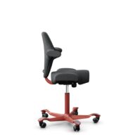 HÅG Capisco 8106 - Select (Gabriel) - Laine / Polyamide - SC60134 Dark Grey - Blush Rose - 200 mm (hauteur d’assise 46–64 cm) - Roues dures pour sols souples thumbnail