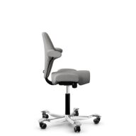 HÅG Capisco 8106 - Cura Loop (Gabriel) - Recycled Polyester - CLP60110 Light grey - Black - 200 mm (seat height 46-64cm) - Hard castors for soft floors thumbnail