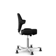 HÅG Capisco 8106 - Xtreme (Camira) - Poliéster reciclado - EXR009 - Black - Silver - 150mm (seat height 40–55cm) - Glides thumbnail