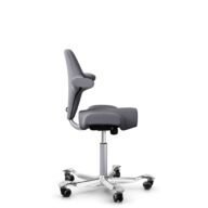 HÅG Capisco 8106 - Xtreme (Camira) - Poliester z recyklingu - EXR081 - Grey - Silver - 200 mm (seat height 46-64cm) - Soft castors for hard floors thumbnail