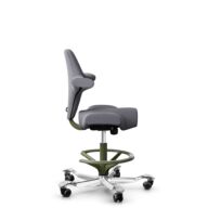 HÅG Capisco 8106 - Xtreme (Camira) - Polyester recyclé - EXR081 - Grey - Moss Grey - 200 mm (hauteur d’assise 46–64 cm) - Roues souples pour sols durs thumbnail