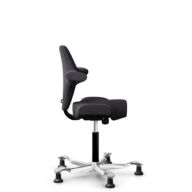 HÅG Capisco 8106 - Xtreme (Camira) - Polyester recyclé - EXR145 - Charcoal - Noir - 265 mm (hauteur d’assise 53–79 cm) - Patins thumbnail