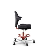HÅG Capisco 8106 - Xtreme (Camira) - Polyester recyclé - EXR145 - Charcoal - Blush Rose - 265 mm (hauteur d’assise 53–79 cm) - Patins thumbnail