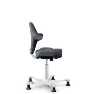 HÅG Capisco 8106 - Select (Gabriel) - Wolle / Polyamid - SC60003 - Grey - Weiß - 200 mm (Sitzhöhe 46-64cm) - Bodengleiter thumbnail