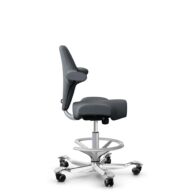 HÅG Capisco 8106 - Select (Gabriel) - Laine / Polyamide - SC60003 - Grey - Argent - 200 mm (hauteur d’assise 46–64 cm) - Roues dures pour sols souples thumbnail