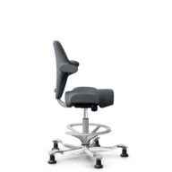 HÅG Capisco 8106 - Select (Gabriel) - Laine / Polyamide - SC60003 - Grey - Argent - 200 mm (hauteur d’assise 46–64 cm) - Patins thumbnail