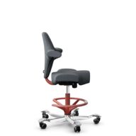 HÅG Capisco 8106 - Select (Gabriel) - Laine / Polyamide - SC60003 - Grey - Blush Rose - 265 mm (hauteur d’assise 53–79 cm) - Roues dures pour sols souples thumbnail