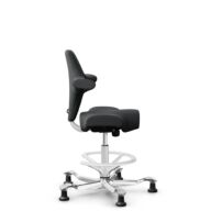 HÅG Capisco 8106 - Select (Gabriel) - Laine / Polyamide - SC60051 - Charcoal - Blanc - 265 mm (hauteur d’assise 53–79 cm) - Patins thumbnail