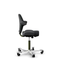 HÅG Capisco 8106 - Select (Gabriel) - Wol / Polyamide - SC60051 - Charcoal - Moss Grey - 150mm - Zachte wielen t.b.v. harde vloeren thumbnail