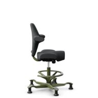 HÅG Capisco 8106 - Select (Gabriel) - Laine / Polyamide - SC60051 - Charcoal - Moss Grey - 265 mm (hauteur d’assise 53–79 cm) - Patins thumbnail