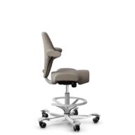 HÅG Capisco 8106 - Select (Gabriel) - Wool / Polyamide - SC60129 - Beige - Silver - 265 mm (seat height 53-79cm) - Hard castors for soft floors thumbnail