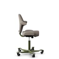 HÅG Capisco 8106 - Select (Gabriel) - Wool / Polyamide - SC60129 - Beige - Moss Grey - 265 mm (seat height 53-79cm) - Hard castors for soft floors thumbnail