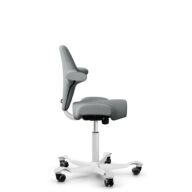 HÅG Capisco 8106 - Select (Gabriel) - Laine / Polyamide - SC60131 - Light ash grey - Blanc - 265 mm (hauteur d’assise 53–79 cm) - Roues dures pour sols souples thumbnail