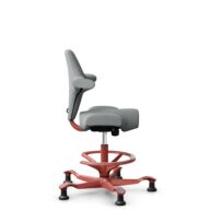 HÅG Capisco 8106 - Select (Gabriel) - Wool / Polyamide - SC60131 - Light ash grey - Blush Rose - 200 mm (seat height 46-64cm) - Glides thumbnail