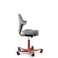 HÅG Capisco 8106 - Select (Gabriel) - Laine / Polyamide - SC60131 - Light ash grey - Blush Rose - 265 mm (hauteur d’assise 53–79 cm) - Roues souples pour sols durs thumbnail