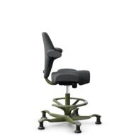 HÅG Capisco 8106 - Select (Gabriel) - Wool / Polyamide - SC60134 Dark Grey - Moss Grey - 265 mm (seat height 53-79cm) - Glides thumbnail