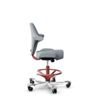 HÅG Capisco 8106 - Select (Gabriel) - Wool / Polyamide - SC60139 - Light grey - Black - 200 mm (seat height 46-64cm) - Soft castors for hard floors thumbnail