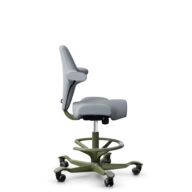 HÅG Capisco 8106 - Select (Gabriel) - Laine / Polyamide - SC60139 - Light grey - Blanc - 200 mm (hauteur d’assise 46–64 cm) - Roues dures pour sols souples thumbnail