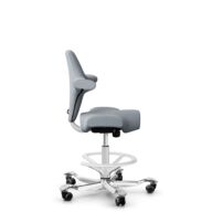 HÅG Capisco 8106 - Select (Gabriel) - Laine / Polyamide - SC60139 - Light grey - Argent - 200 mm (hauteur d’assise 46–64 cm) - Roues dures pour sols souples thumbnail