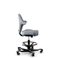 HÅG Capisco 8106 - Select (Gabriel) - Wool / Polyamide - SC60139 - Light grey - Moss Grey - 265 mm (seat height 53-79cm) - Soft castors for hard floors thumbnail