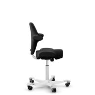HÅG Capisco 8106 - Select (Gabriel) - Wool / Polyamide - SC60999 - Black - White - 150mm (seat height 40–55cm) - Hard castors for soft floors thumbnail