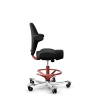 HÅG Capisco 8106 - Select (Gabriel) - Laine / Polyamide - SC60999 - Black - Blush Rose - 265 mm (hauteur d’assise 53–79 cm) - Roues souples pour sols durs thumbnail