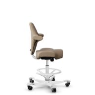 HÅG Capisco 8106 - Select (Gabriel) - Laine / Polyamide - SC61184 - Light brown - Blanc - 265 mm (hauteur d’assise 53–79 cm) - Roues souples pour sols durs thumbnail