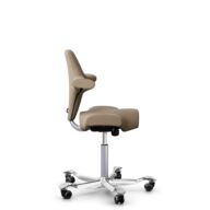 HÅG Capisco 8106 - Select (Gabriel) - Wol / Polyamide - SC61184 - Light brown - Zilver - 150mm - Harde wielen t.b.v. zachte vloeren thumbnail