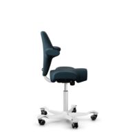 HÅG Capisco 8106 - Select (Gabriel) - Wool / Polyamide - SC66194 - Blue - White - 200 mm (seat height 46-64cm) - Hard castors for soft floors thumbnail
