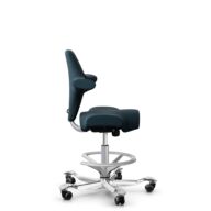 HÅG Capisco 8106 - Select (Gabriel) - Wool / Polyamide - SC66194 - Blue - Silver - 265 mm (seat height 53-79cm) - Hard castors for soft floors thumbnail